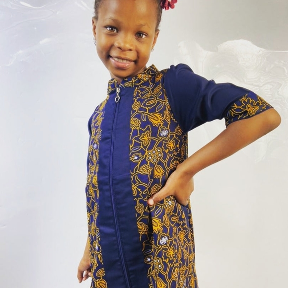 African Print Girl Dress Size 8 NWOT - Picture 1 of 6